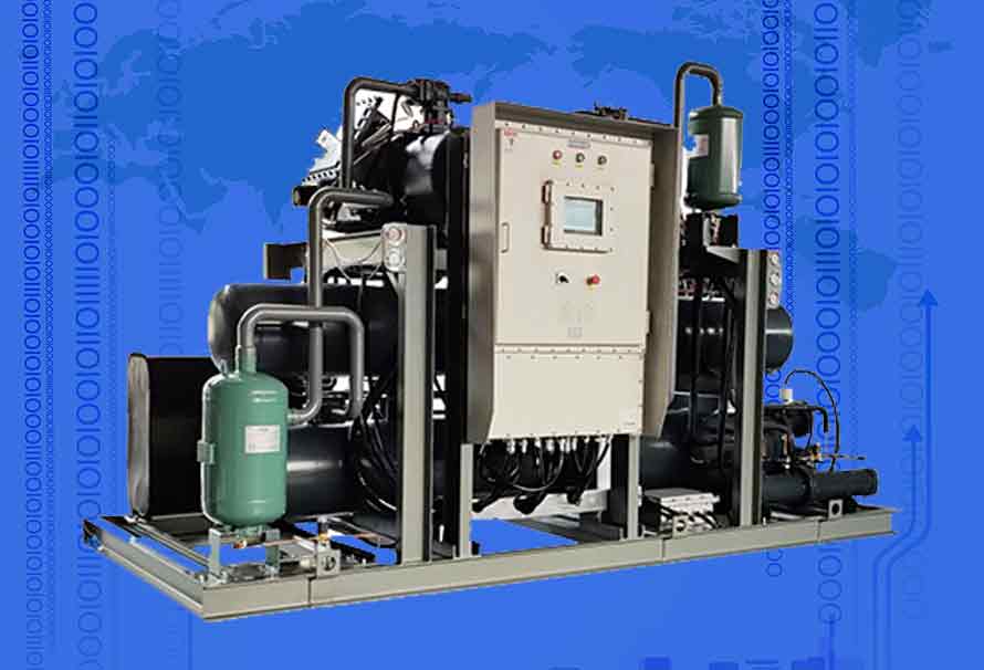 化工行業(yè)用復(fù)疊式螺桿防爆制冷機(jī)組